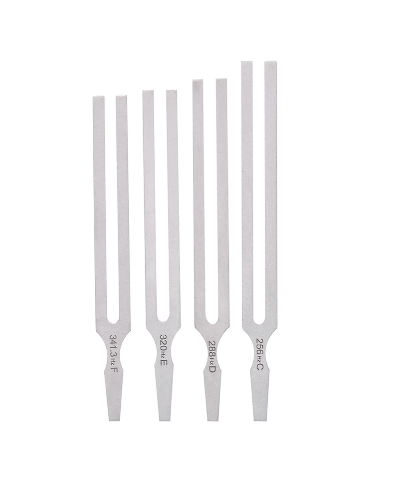 Supertek Tuning Forks with Hammer, Aluminum Set, 9 Piece