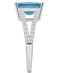 Macy's Aquamarine and Diamond Accent Ring 14K Gold