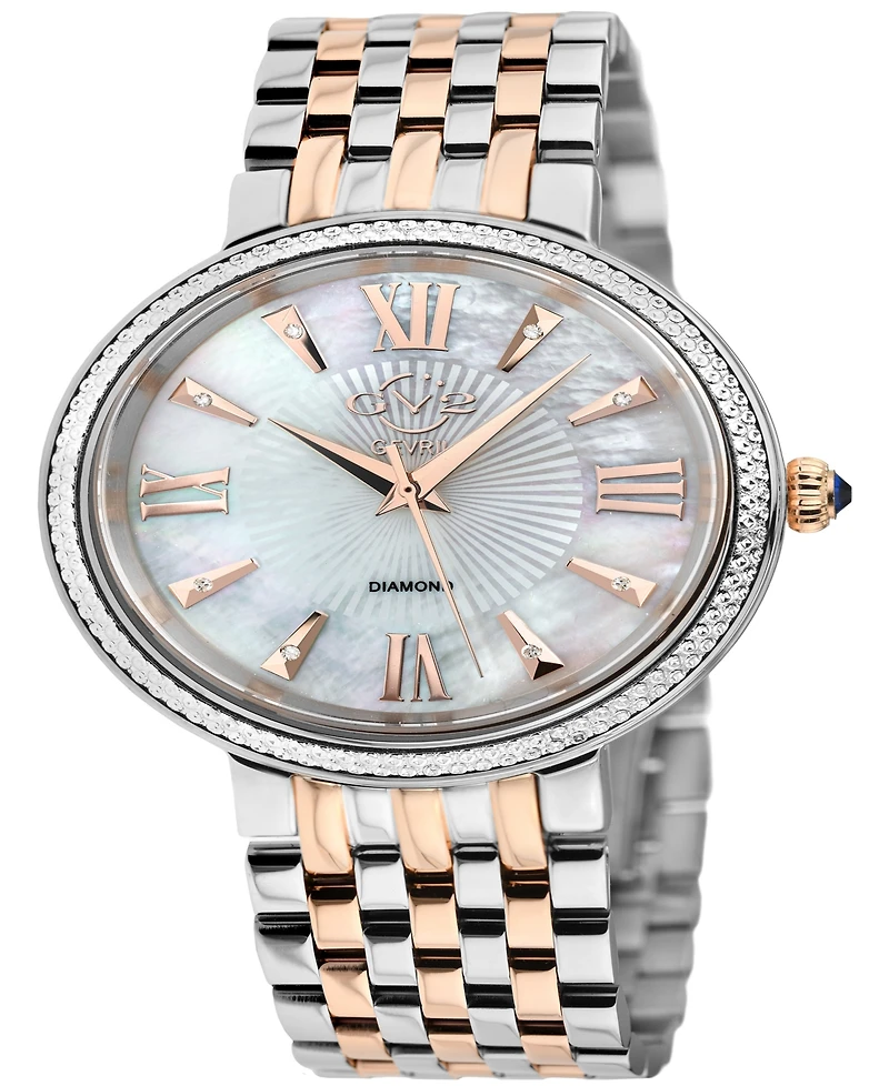 Gevril Women's Genoa Swiss Quartz Two-Tone Stainless Steel Bracelet Watch 36mm