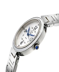 Gevril Women's Piemonte Swiss Quartz Silver-Tone Stainless Steel Bracelet Watch 36mm