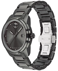 Movado Men's Swiss Bold Verso Gunmetal Ion-Plated Steel Bracelet Watch 42mm