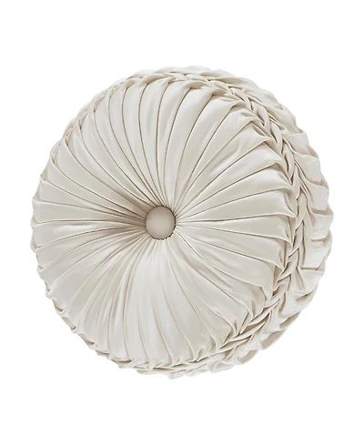 J Queen New York La Boheme Tufted Decorative Pillow, 15" Round