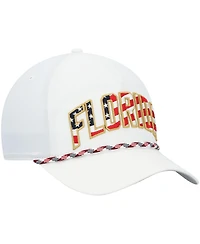 Men's '47 White Florida Gators Stars and Stripes Flag Flutter Hitch Snapback Hat