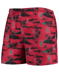 Men's Foco Cardinal Stanford Island Palm Swim Trunks