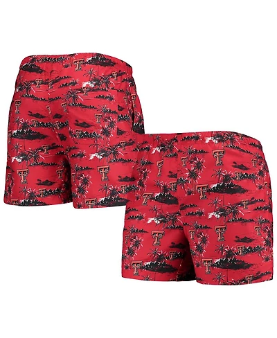 Men's Foco Red Texas Tech Red Raiders Island Palm Swim Trunks