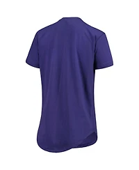 Women's Pressbox Purple Clemson Tigers Wild Lips Core T-shirt