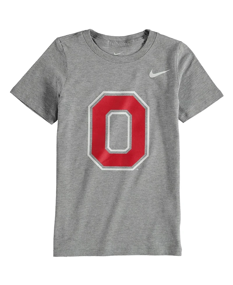 Preschool Unisex Nike Charcoal Ohio State Buckeyes Logo T-shirt