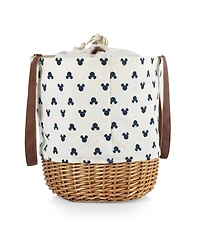 Mickey Mouse Silhouette Coronado Canvas and Willow Basket Tote