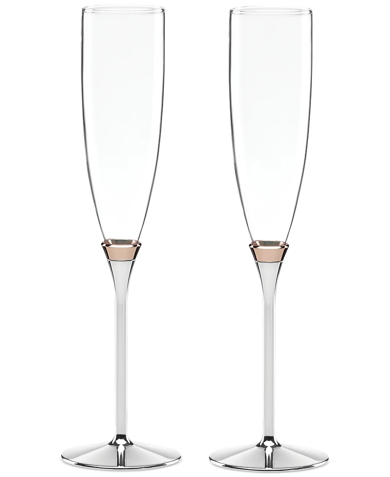 kate spade new york Rosy Glow Toasting Flute Pair