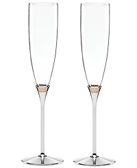 kate spade new york Rosy Glow Toasting Flute Pair