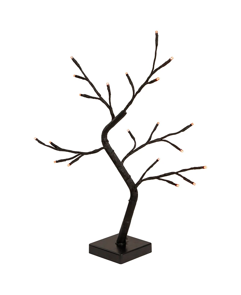 Led Lighted Weeping Halloween Twig Tree with Orange Lights, 10.5"
