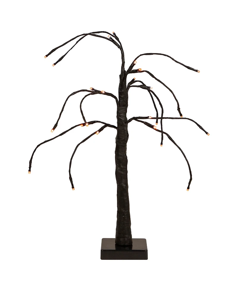Led Lighted Weeping Halloween Twig Tree with Orange Lights, 24"