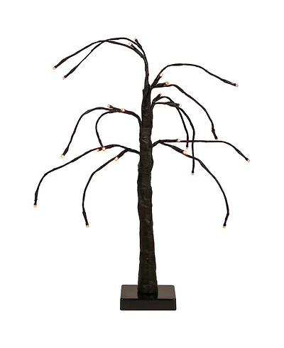 Led Lighted Weeping Halloween Twig Tree with Orange Lights, 24"