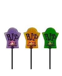Tombstone Halloween 3 Piece Pathway Markers with 3.5' Black Wire Set