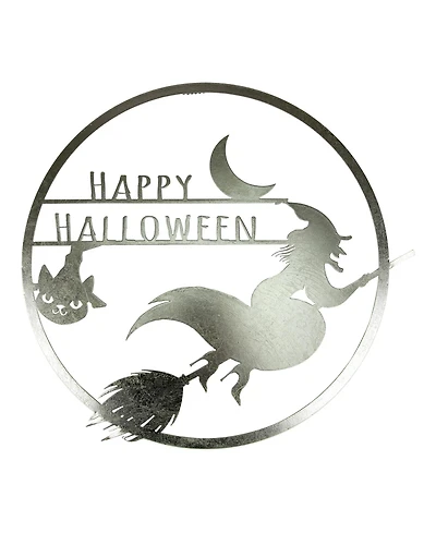 Flying Witch Happy Halloween Wall Sign, 17"