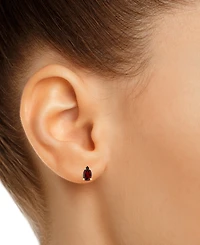 Garnet Pear Stud Earrings (1/2 ct. t.w.) 14k Gold
