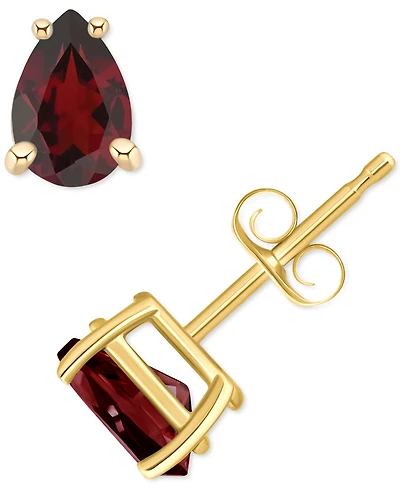 Garnet Pear Stud Earrings (1 ct. t.w.) 14k Gold