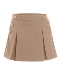 Nautica Big Girls Uniform Button Pockets Elastic Waist Scooter Skorts