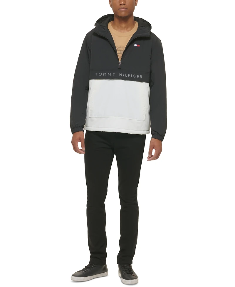 Tommy Hilfiger Men's Performance Taslan Popover Hooded Jacket