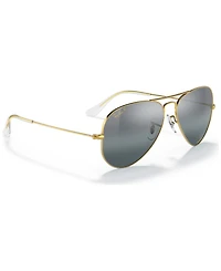 Ray-Ban Unisex Polarized Sunglasses, RB3025 Aviator Large Metal