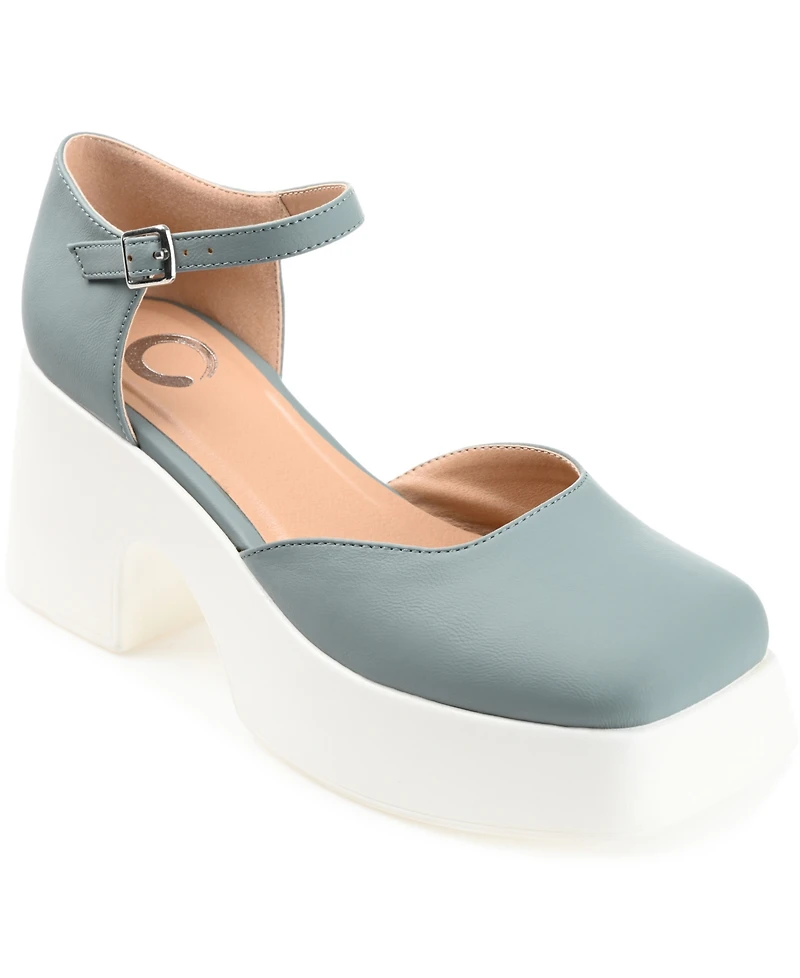 Journee Collection Women's Lizza Platform Block Heel Pumps