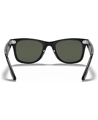 Ray-Ban Unisex Polarized Low Bridge Fit Sunglasses, RB2140F Original Wayfarer Classic 54