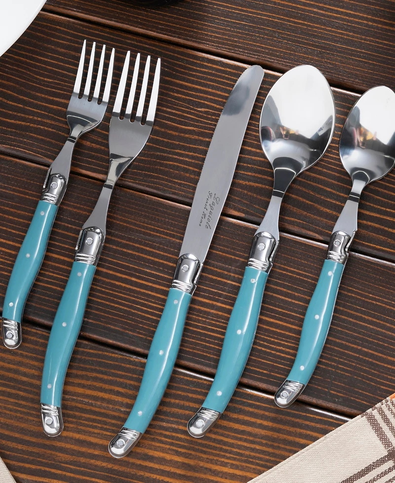 French Home Laguiole 20 Piece Stainless Steel Flatware Set, Service for 4