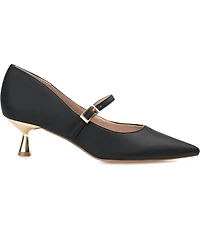 Journee Collection Women's Manza Pointed Toe Mary Jane Kitten Heel Pumps