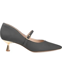 Journee Collection Women's Manza Pointed Toe Mary Jane Kitten Heel Pumps