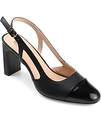 Journee Collection Women's Reignn Cap Toe Slingback Pumps