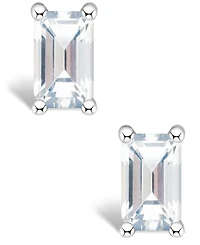 White Topaz (3/4 ct. t.w.) Stud Earrings 14K Yellow Gold or