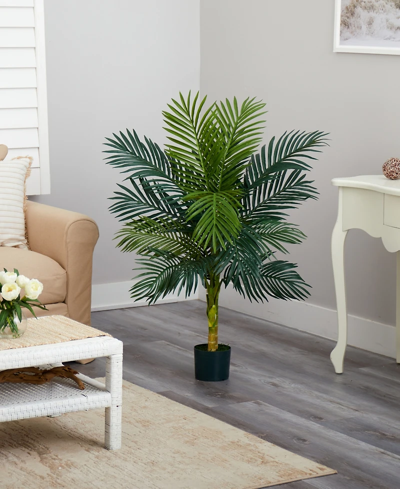 Nearly Natural 4' Golden Cane Palm Tree