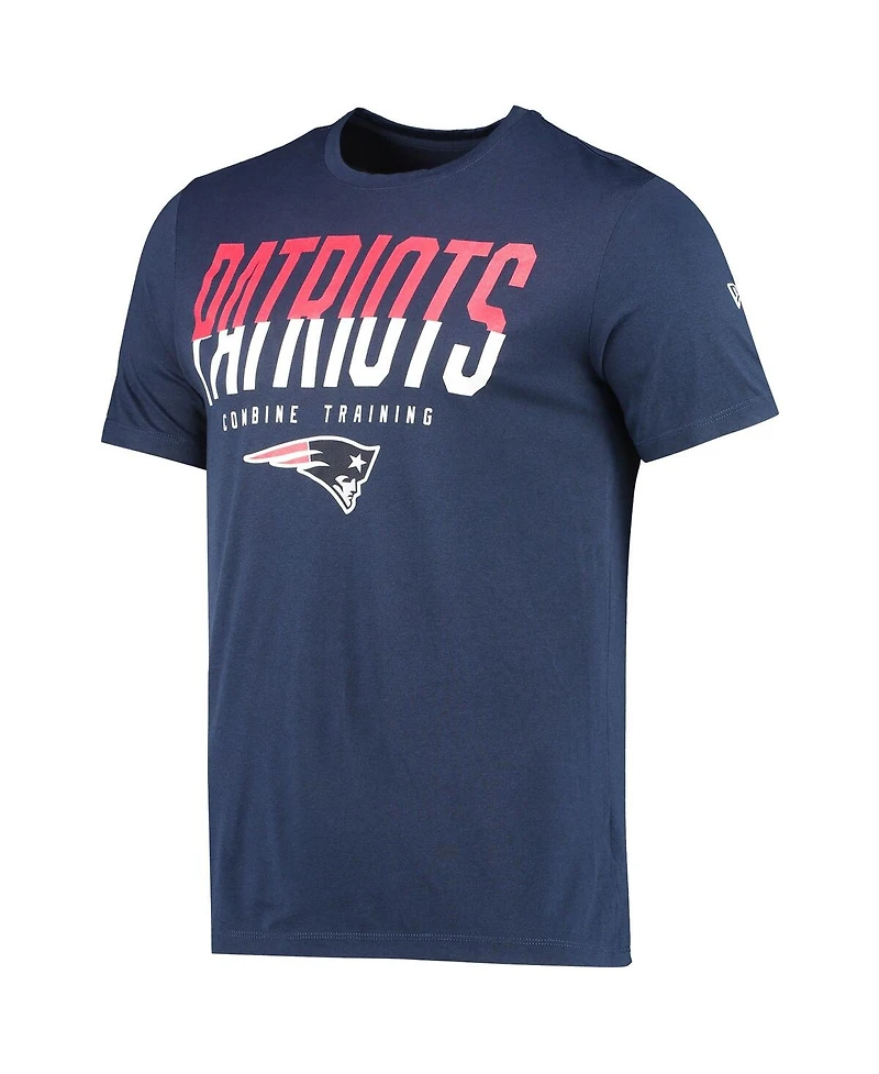 Men's New Era Navy New England Patriots Combine Authentic Big Stage T-shirt
