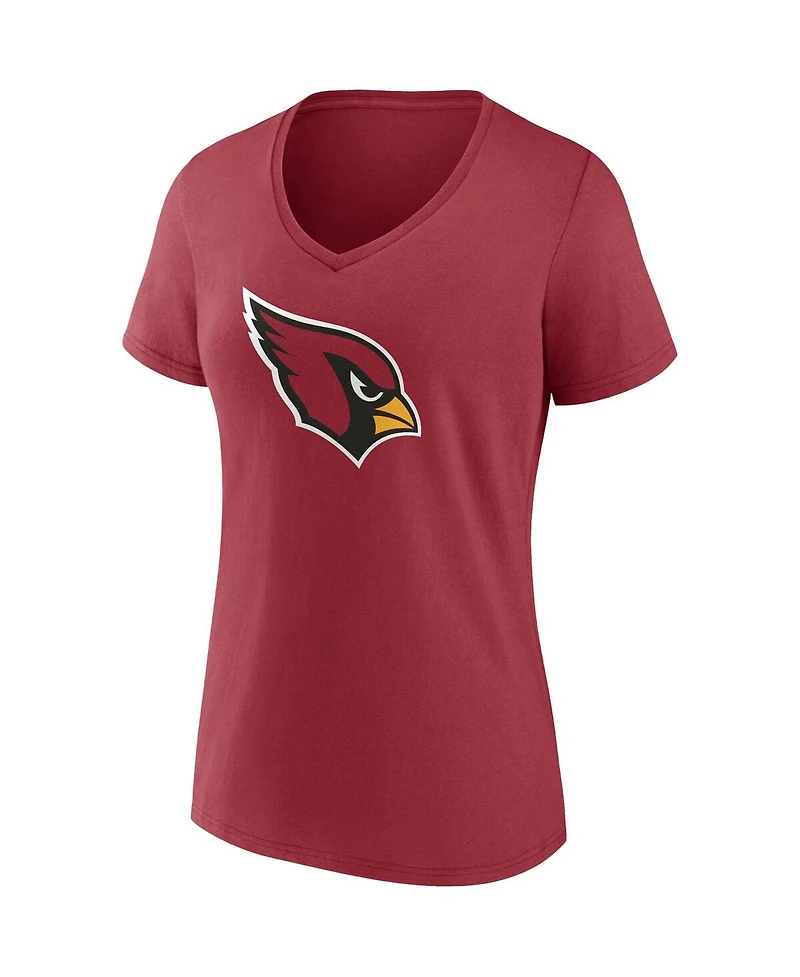 Women's Fanatics DeAndre Hopkins Cardinal Arizona Cardinals Player Icon Name and Number V-Neck T-shirt