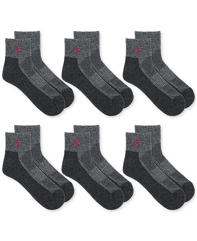 Polo Ralph Lauren Men's 6-Pk. Performance Red Pony Quarter Socks