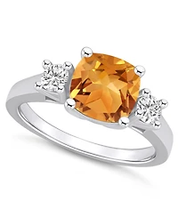Macy's Citrine (2 ct. t.w.) and Diamond (1/3 Ring 14K Gold