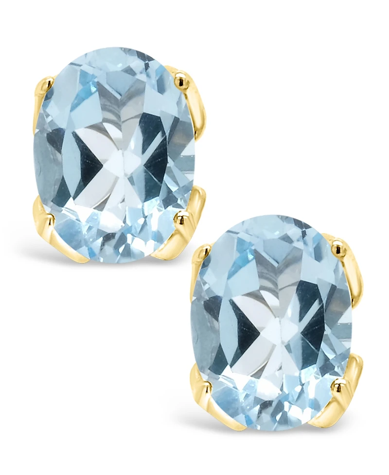 Macy's Topaz (3-1/5 ct. t.w.) Stud Earrings in 14K Gold