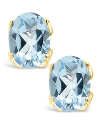 Macy's Topaz (3-1/5 ct. t.w.) Stud Earrings in 14K Gold