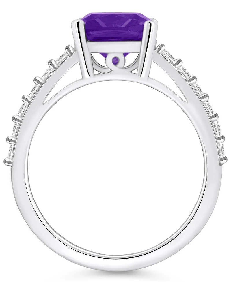 Macy's Amethyst (2 Ct. T.w.) and Diamond (1/3 Ring 14K White Gold