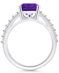 Macy's Amethyst (2 Ct. T.w.) and Diamond (1/3 Ring 14K White Gold
