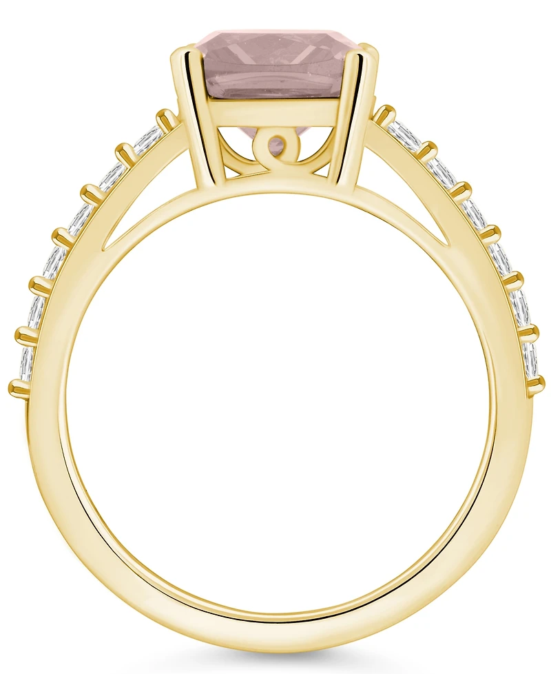 Macy's Morganite (2 Ct. T.w.) and Diamond (1/3 Ring 14K Yellow Gold