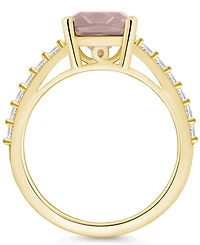 Macy's Morganite (2 Ct. T.w.) and Diamond (1/3 Ring 14K Yellow Gold