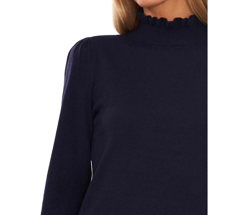CeCe Women's Mock Neck Long Sleeve Sweater