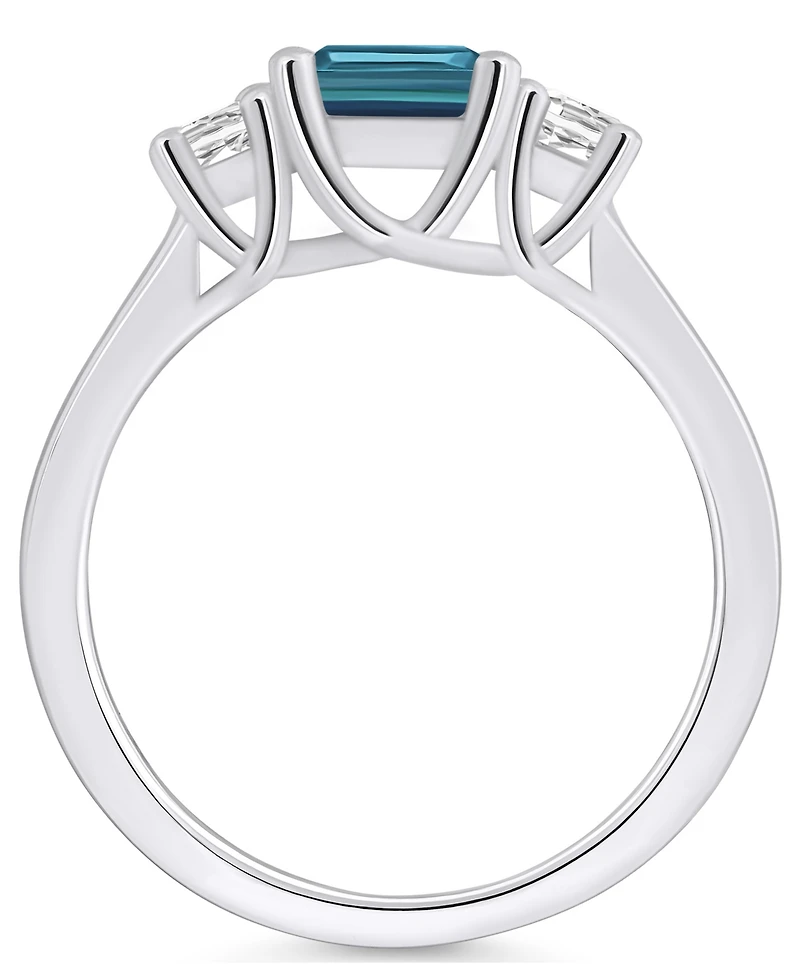 Macy's London Blue Topaz and Diamond Ring (2 ct.t.w 1/4 ct.t.w) 14K Gold