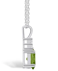Macy's Peridot (1-1/3 Ct. T.w.) and Diamond (1/10 Ct. T.w.) Pendant Necklace in 14K Gold