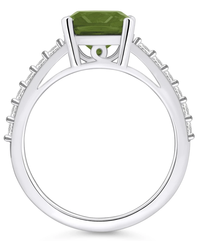 Macy's Peridot (2-3/8 Ct. T.w.) and Diamond (1/3 Ring 14K White Gold