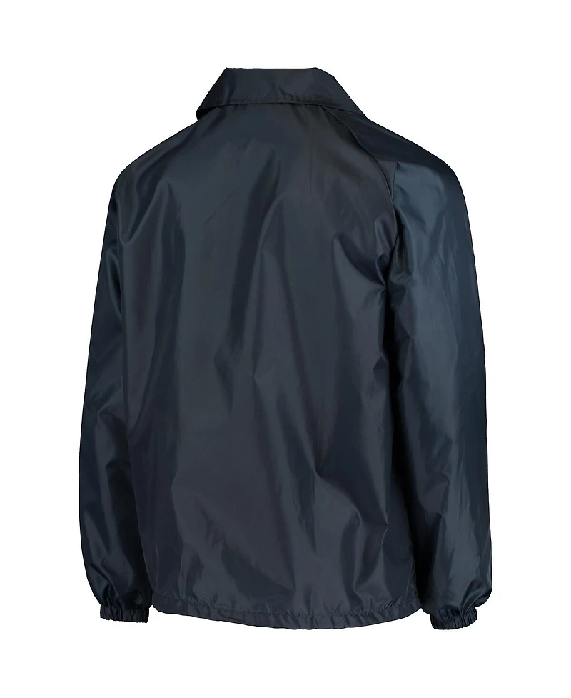 Men's College Navy Seattle Seahawks Coaches Classic Raglan Full-Snap Windbreaker Jacket