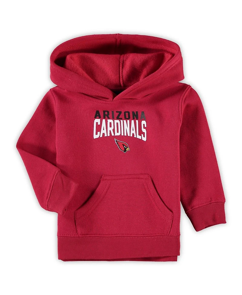 Toddler Boys Cardinal, Heathered Gray Arizona Cardinals Fan Flare Pullover Hoodie and Sweatpants Set