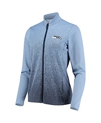 Women's Antigua Royal, College Navy Seattle Seahawks Guide Full-Zip Jacket