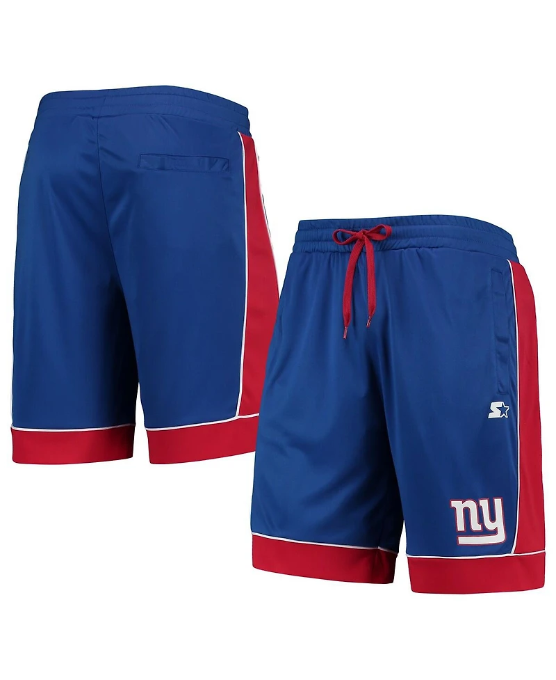 Men's Starter Royal, Red New York Giants Fan Favorite Fashion Shorts